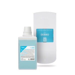 Dispensador mural PGS 1000 con producto Sanit DERMO