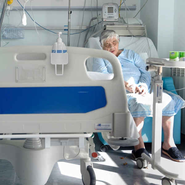 Sample image with PGS 500 BED support installed in hospital room.