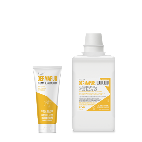 Página Info Proset DERMAPUR, crema reparadora hidratante.