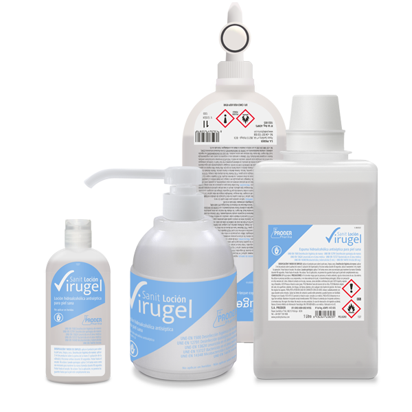 Sanit LOCIÓN VIRUGEL es un antiséptico hidroalcohólico para piel sana con eficacia, bactericida, fungicida, viricida, levuricida, entre otras.