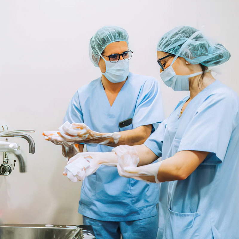 Imagen de trabajadoras en ámbito sanitario para página de destino